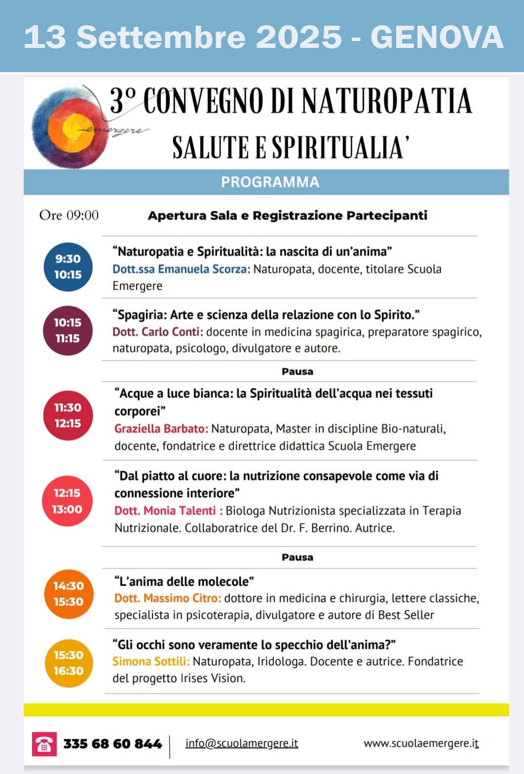 Convegno Naturopatia - Genova