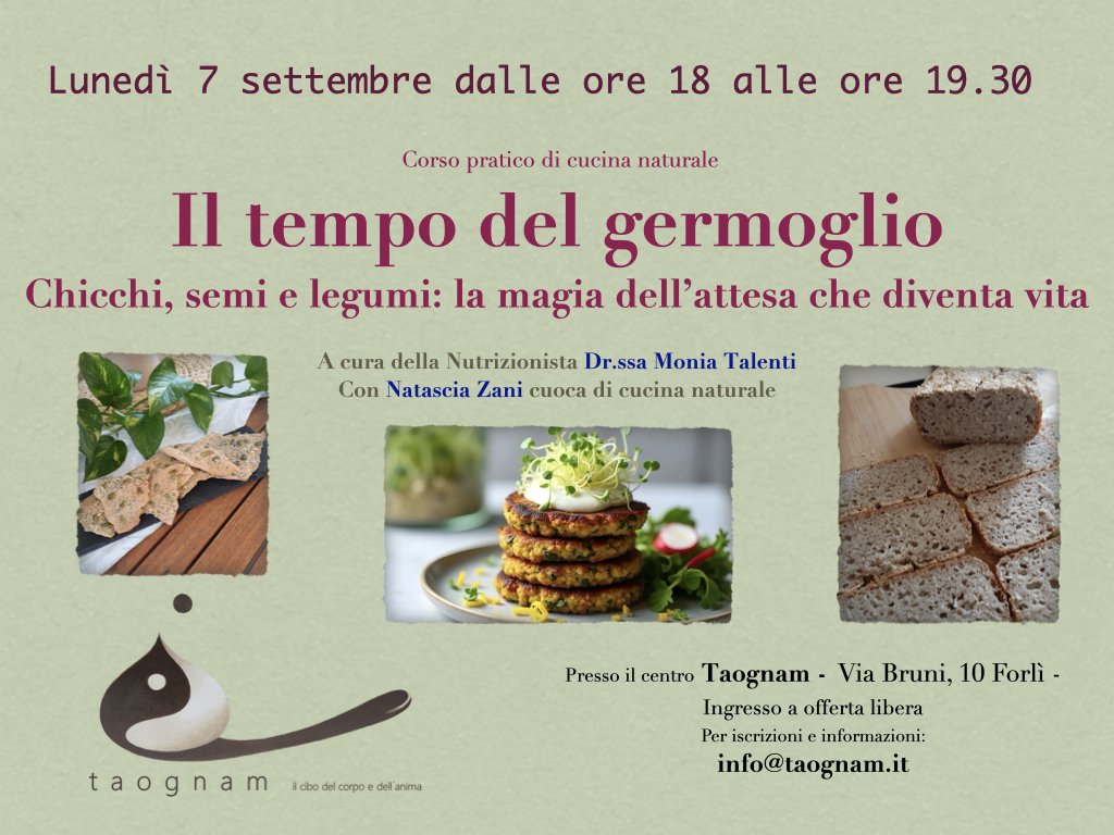 Corso di cucina naturale - Il tempo del germoglio